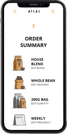 coffee subscription demo order summary